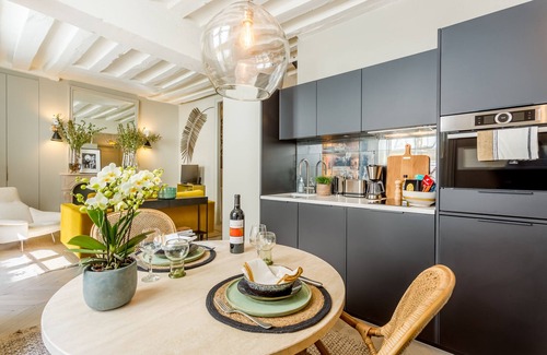 Quartier de la Monnaie Apartamento | Elegante habitación de una habitación en el corazón de Saint Germain