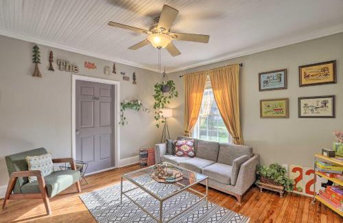 Woodfin Casa | Stylish Woodfin Home with Backyard and Fire Pit