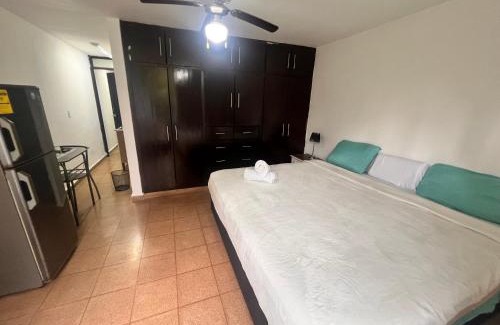 El Cangrejo Casa | Suite con cocina pequeña y baño privado