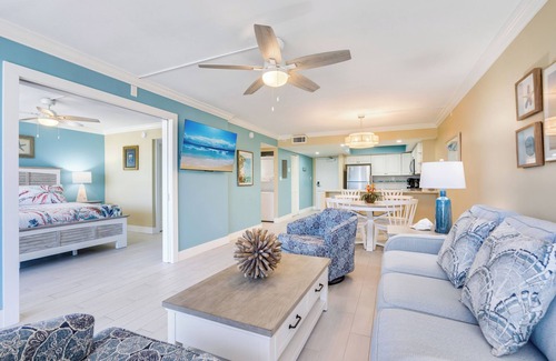 Sanibel Condominio | Reloj de sol de Sanibel, lujo, pasos a la playa, ver espectáculo de delfines desde Lanai