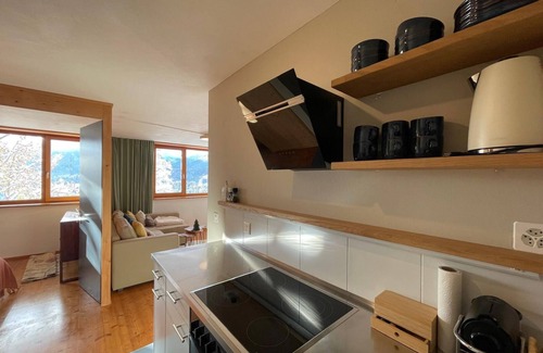 Trin Apartamento | Sunny & cozy apartment with mountain view, very private, free parking, public transport