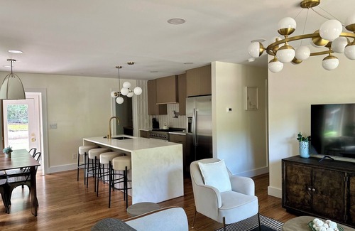 Raleigh Casa | Sunroom Bliss, Dry Bar Delight, One Level, Walk-in Shower: Behind Duke Hospital