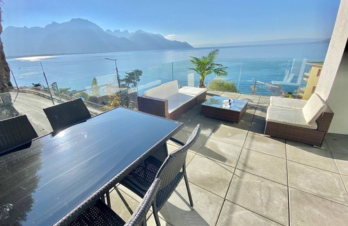 Veytaux Apartamento | Sunset Home, Luxury Lake Front Apartment
