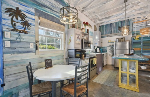 Gulfport Cabaña | Surf Shack Beach Cottage, Steps to the Beach!