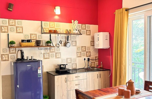 Nagoa Apartamento | Terra: Pvt Apartment w Pool at Arpora by Slow Stays