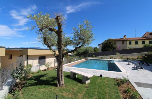 Lazise Villa | Terrace 1. Two-bedroom cottage with pool, lake and cottage views