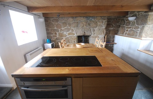 Sennen Cove Cabaña | Casa con tejado de paja con vistas al mar situado Justo Patios De La Playa