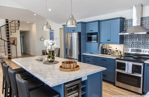 Sea View Casa | The Belvedere: lujo frente al mar, sala multimedia, Cousin's Shore Beach, AC