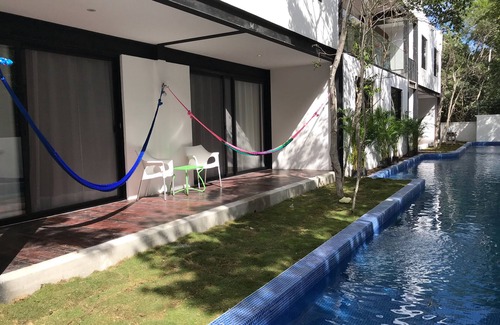 Ek Balam Village Apartamento | LO MÁS CERCANO a las ruinas, 4bd, nuevo, lujoso, lujoso zen y acogedor apartamento completo