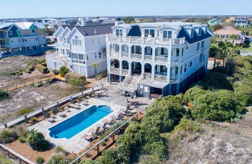 Isle of Palms Casa | The Mansion at Isle of Palms - Frente a la playa con piscina