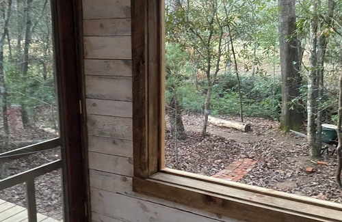 Purlear Cabina | The Moon and You- Unique creek side off grid 1-bedroom cabin with glass roof