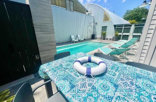 Bywater Casa | The Moon Quonset Hut Vacation Rental Heated & Chilled Pool