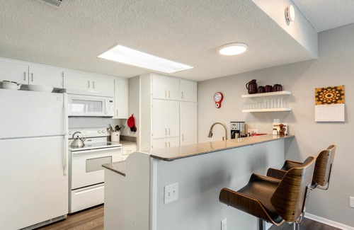 Barton Hills Condominio | The Retro: king bed, desk, deck, 2 blks Zilker Park/Barton Springs, @2 mi DT!