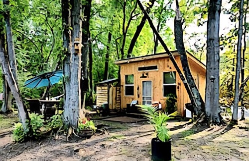 Clare County Cabina | The Riverbend Retreat – Off-Grid Serenity on the Muskegon River