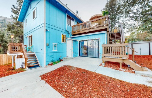 Frazier Park Casa | Themed Gated Retreat with Media Room, Large Deck & Fenced Dog-Friendly Yard