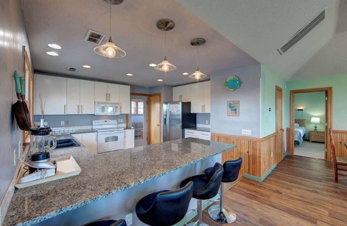 Whalehead Beach Casa | Third Row Whalehead Home with Pool and Spa, Sleeps 22!