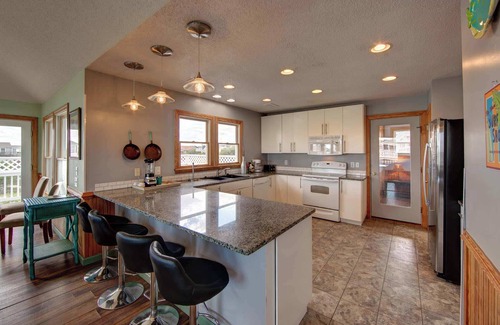 Whalehead Beach Casa | Third Row Whalehead Home with Pool and Spa, Sleeps 22!