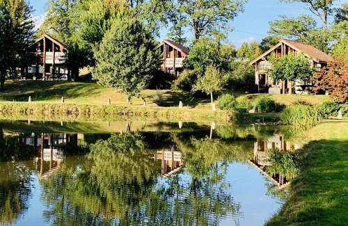 Meilhac Casa | Casa de marco de madera con estanque y piscina, Parque Regional Périgord Lemosín