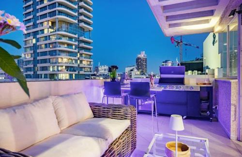 Tel Aviv City Center Apartamento | TLV Penthouse With bomb shelter, Hottub and OutDoor Kitchen