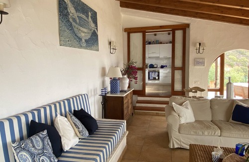 Villaggio delle Mimose Villa | Torre delle Stelle, villa privada con vista al mar - aspecto soleado y gran piscina - dormir