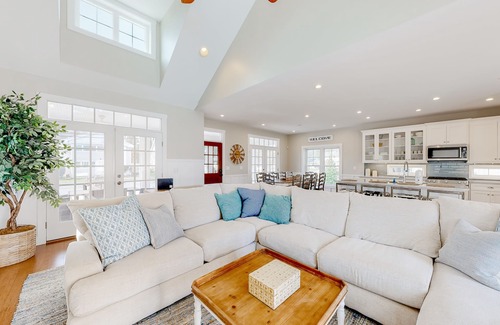 Dodds Addition Casa | Town of Rehoboth Beach inviting home with heated pool, firepit, central AC, W/D