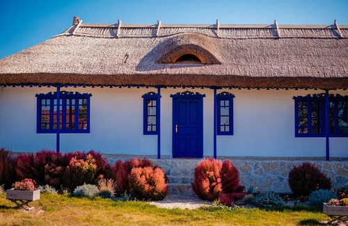 Tulcea County Casa | Traditional house with one bedroom apartment/ fireplace and porch.