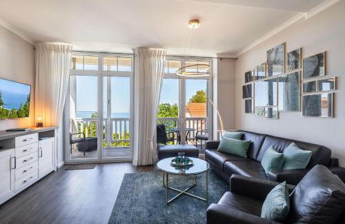 Gohren Apartamento | traumhafter Meerblick vom Balkon, gratis Nutzung vom AHOI Erlebnisbad und Sauna in Sellin - Villa Bergfrieden