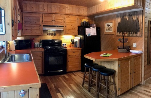 Mayfield Cabina | Boardman River (Traverse City) Log Cabin - ¡Tu paraíso para pescar y andar en motonieve!