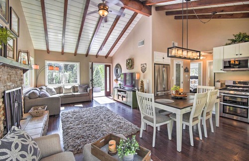Lake Arrowhead Cabaña | Tree-Lined Twin Peaks Cottage w/ Custom Stream