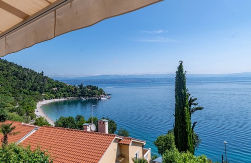 Medveja Apartamento | Apartamento para dos personas con terraza y vista al mar Medveja, Opatija (A-7720-b)