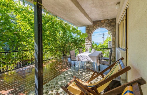 Selce Apartamento | Apartamento para dos personas con terraza y vista al mar Selce, Crikvenica (A-2381-d)