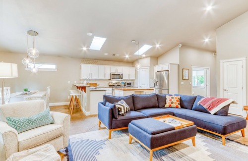 Boyd Acres Casa | Two-story, dog-friendly home with central AC, washer/dryer, wood stove, & yard
