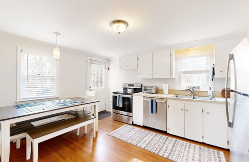 Harwich Casa | Two-story dog-friendly retreat with enclosed yard, playset, W/D, & firepit