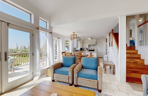 Pointe San Luis Casa | Two-story Gulf view retreat with furnished deck, washer/dryer, central AC