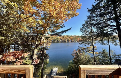 Alton Bay Casa | Two updated lakefront homes - dock with boat slip, game room, & screened porch