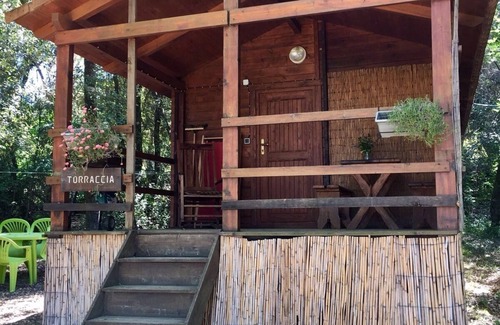 Petreto-Bicchisano Casa | U Pratu, bungalows rodeados de naturaleza, piscina natural y huerta orgánica.