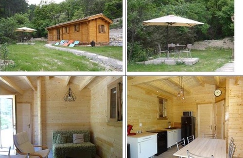 Aouste-sur-Sye Chalet De Esquí | Un chalet en bois dans un écrin de verdure