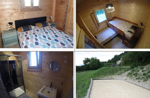 Aouste-sur-Sye Chalet De Esquí | Un chalet en bois dans un écrin de verdure