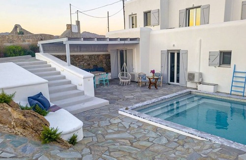 Tourlos Villa | Villa única en Mykonos con vistas al mar