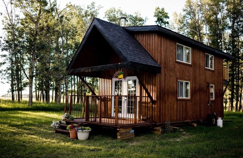 Calgary-Edmonton Corridor Cabina | Unique western style cabin surrounded by nature in a bison pasture 🦬