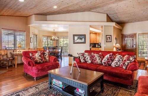 Upper Moonridge Casa | Updated home with spa, pool and ping-pong tables, king suite, bunk room + more!