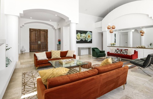 The Mesa Casa | Upscale home with private pool and hot tub, firepit, room for entertaining