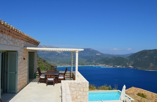 Evgiros Villa | Boutique, villa privada Helios, piscina privada, vistas infinitas al mar, playas cercanas