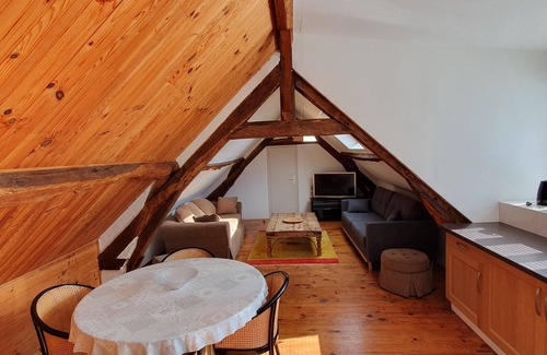 Saint-Aubin-le-Monial Apartamento | Very spacious apartment close to a fishing lake and pedestrian zone.