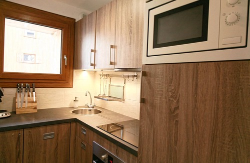Tignes le Lac Apartamento | Apartamento muy espacioso con un amplio dormitorio.