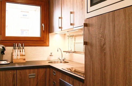 Tignes le Lac Apartamento | Apartamento muy espacioso con un amplio dormitorio.