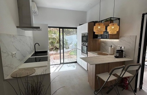 Calo de Sant Agusti Casa | Casa moderna en la mejor zona Mitjorn 130 m de la playa.AIRE ACONDICIONADO,WIFI