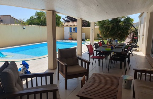 Longeville-sur-Mer Casa | Villa 8 Personnes Avec Piscine Chauffée, à 3 km des Plages