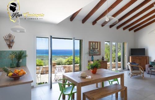 Sainte-Lucie-de-Porto-Vecchio Casa | Villa Acciagina 10 pers PISCINE VUE MER PINARELLO Climatisée