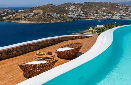 Ornos Casa | Villa Alkirra with breathtaking views of the Aegean sea at great location